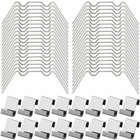 100Pcs Clips de Vitrage pour Serre Inclure 50Type W Serre Pinces en Acier Inoxydable et 50 Clips de Type Z pour Vitre de Serre
