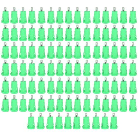 100Pcs Connecteur Banane 4mm Sécurisé à Visser, Borne à Anneau Nickelé en Cuivre pour Câbles, Adaptateur Vert