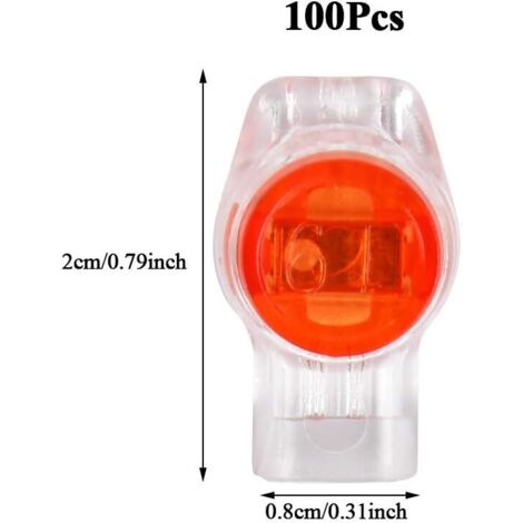 100pcs Connecteur de c&acircble UR K3, Connecteur &Eacutepissure Rapide Terminaux &Eacutetanche (3 trous, rouge)