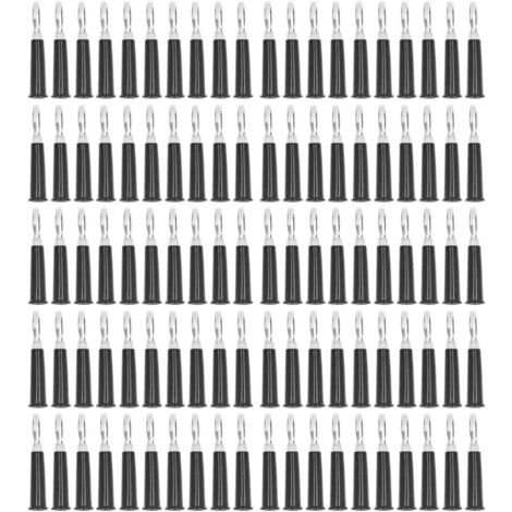 100Pcs Connecteurs Banane Soudés Laiton Alliage Zinc ABS pour Batteries Camion 4mm Noir