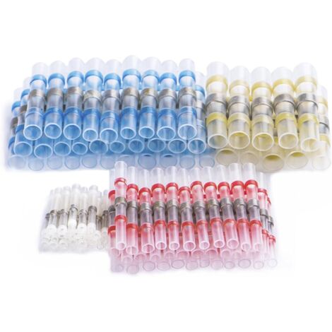 100pcs Cosses Électriques Isolées, Gaine Thermorétractable, 4 Tailles avec Boîte de Rangement