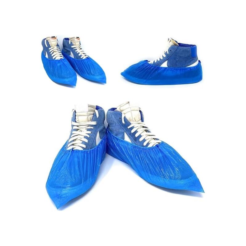 100pcs Couvre-chaussures jetables résistants 3,2g - RÉDUCTIONS DE QUANTITÉ - Chaussons jetables en CPE - DPI - Nettoyage domestique - Jardinage
