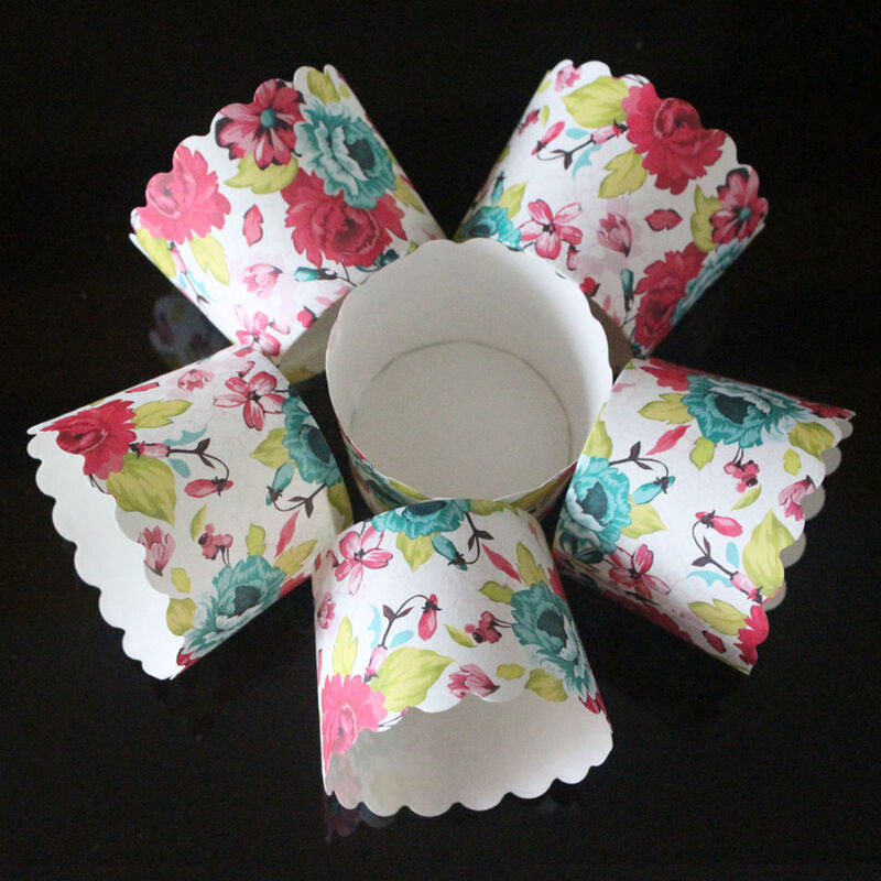 Fuienko - 100pcs Design rosa usa e getta carta