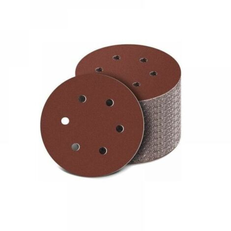 100Pcs Disques Abrasifs 40-800 Grain Taille 150Mm Disque De Ponçage De Idéal Pour Poncer Dérouiller(6 Polir Trous)