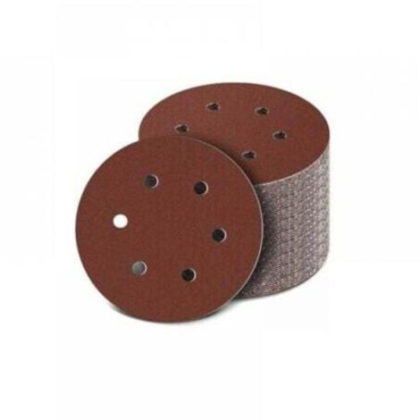 100Pcs Disques Abrasifs 40-800 Grain Taille 150Mm Disque De Ponçage De Idéal Pour Poncer Dérouiller(6 Polir Trous)