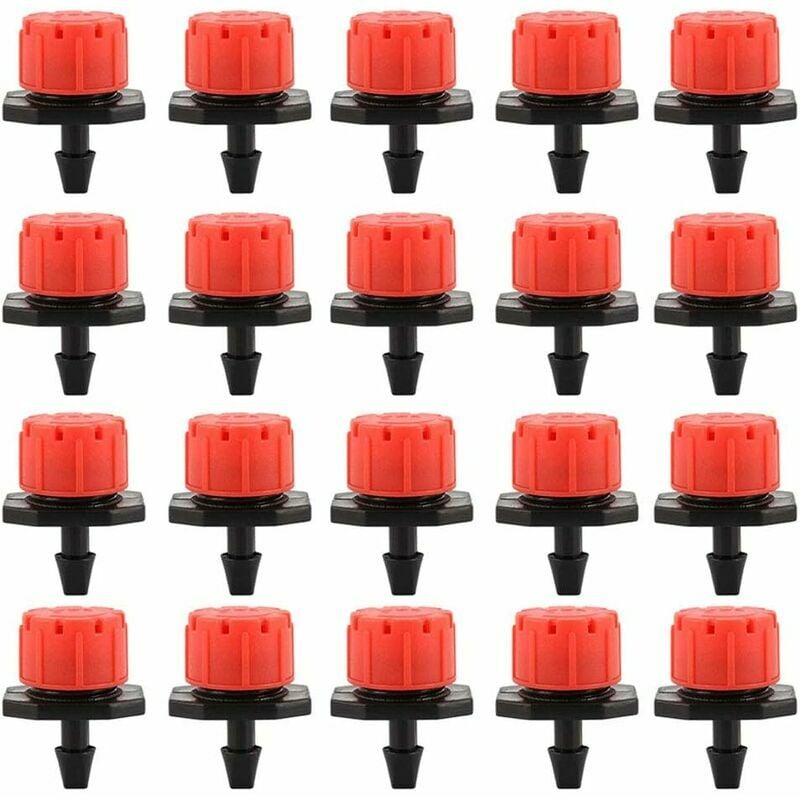 100PCS Drippers Drip Irrigation Dripper, Garden Emitter Sprinkler Nozzles, Automatic Drip Watering 360° Adjustable