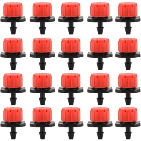 100PCS Goutteurs Irrigation Goutte à Goutte dripper, Buses de Gicleurs Émetteur Jardin, Arrosage Goutte à Goutte Automatique 360° Réglable pour Plante Serre Pelouse DIY