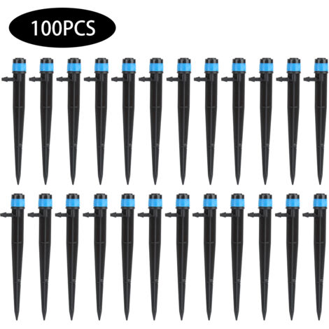 100Pcs Ground Insert Type Irrigation Dripper Drip Sprinkler for Garden Watering System