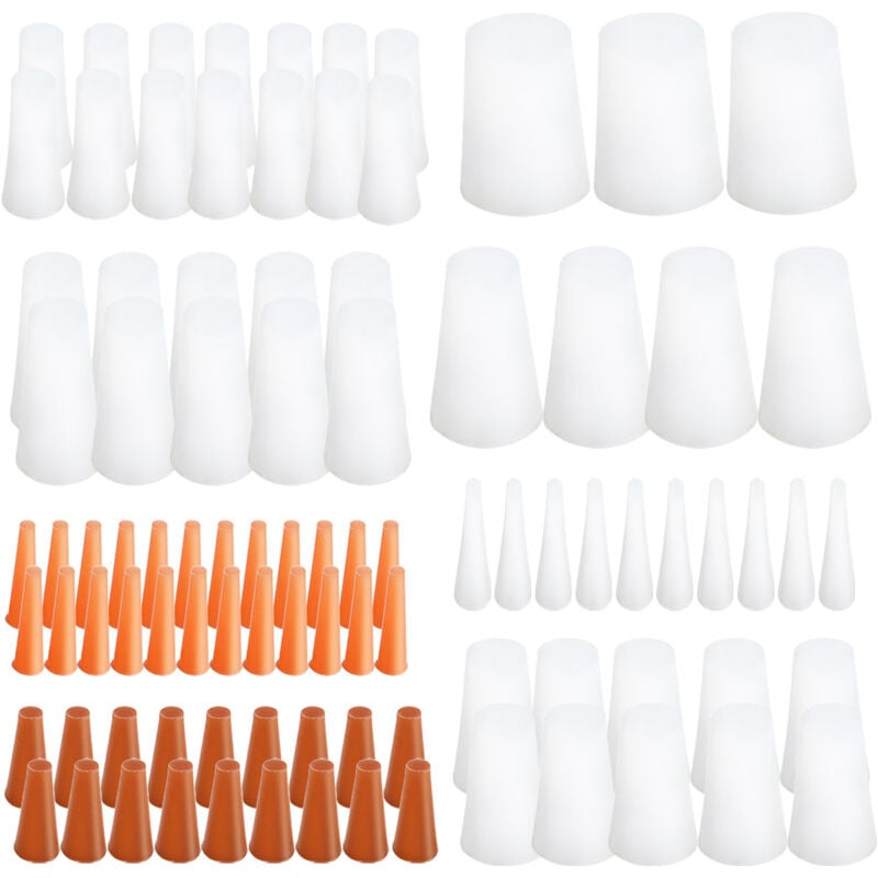 100Pcs Hohe Temp Masking Stecker Silikon Kegel Stecker Sortiment Kit Auto Zubehör Hohe-qualität Wartung Kit Für Malerei ect,CHINA | 04537365613065