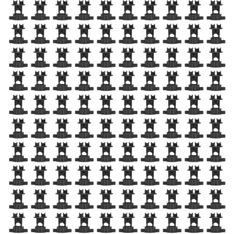 100pcs Insulator ABS 55mm Length 48mm Width Bolt Type Insulators for Electric Fence Agricultural Garden Black