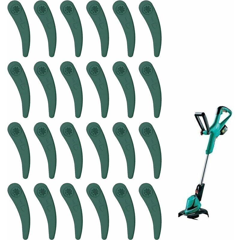 100pcs Lames En Plastique De Rechange Tondeuse Lame Coupe Bordure Lame Coupe Bordur Lames En Plastique Coupe Bordure à Lame Plastique Pour Lames De