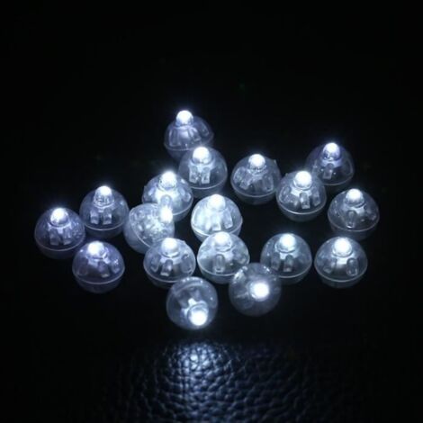 100pcs - lot ronde flash ball lampes lampes ballons à la maison décor de noël de mariage blanc -LAV