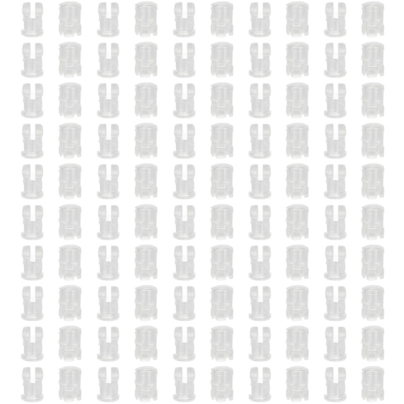 100Pcs Lumière LED Diode émettrice Abat-jour Capuchon transparent Couvercle de protection Composant électronique 3mm