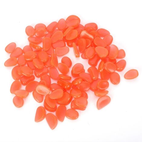 100Pcs Luminous Stone Fluorescent Decor Garden Yard Indoor Aquarium Landscape DecorationPeach Red
