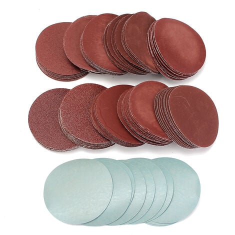KINGSO 100pcs Mélangé Ensemble Grain Sable Abrasif Pad Polissage 80-3000 3 ''75mm Papier Abrasif Hasaki