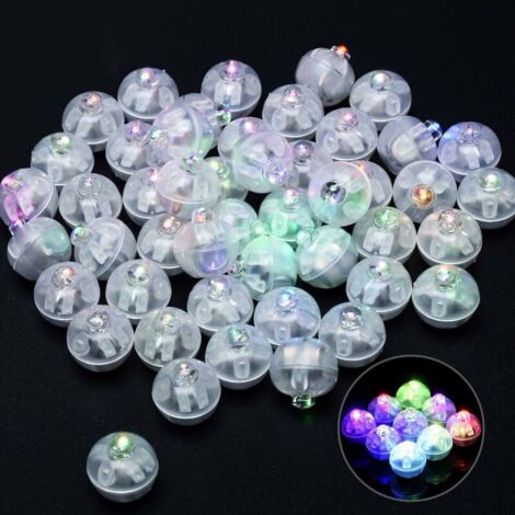 -- 100pcs Mini Round LED Balloon Flash Light,Waterproof Paper Lantern,Long Service Life,Wedding Decoration，Party Birthday,Festival Decorative Lights(white）)