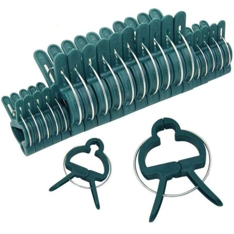 100Pcs Pinces pour Plantes de Jardin, Pinces de Support de Jardinage en Serre Réutilisables pour Parterres de Fleurs Vigne Légumes Tomates (2 Tailles) H350