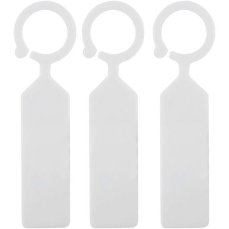 100pcs Plant Marker Labels Plastic Waterproof Plant Tree Tags Garden Thick Plastic Hanging Tags Flower Plant Labels(White)