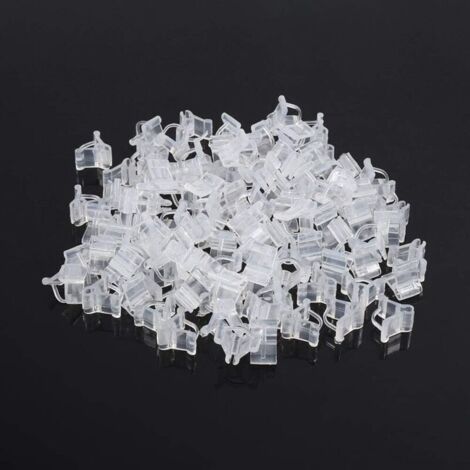 100pcs Plantes Spéciales Clips De Greffage - Pince De Greffe De Plantation De Tomate Pince à Greffer - Pinces De Support En Plastique à Ressort (Couleur : Blanc)