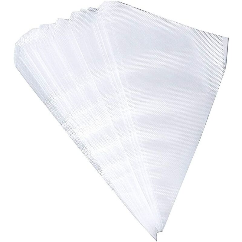 Ilovemilan - 100Pcs Poches à Douilles Jetables Plastique, Poche à Douille Pâtissière pour Pâtisserie Décoration de Gâteau Sucre Fondant(S)