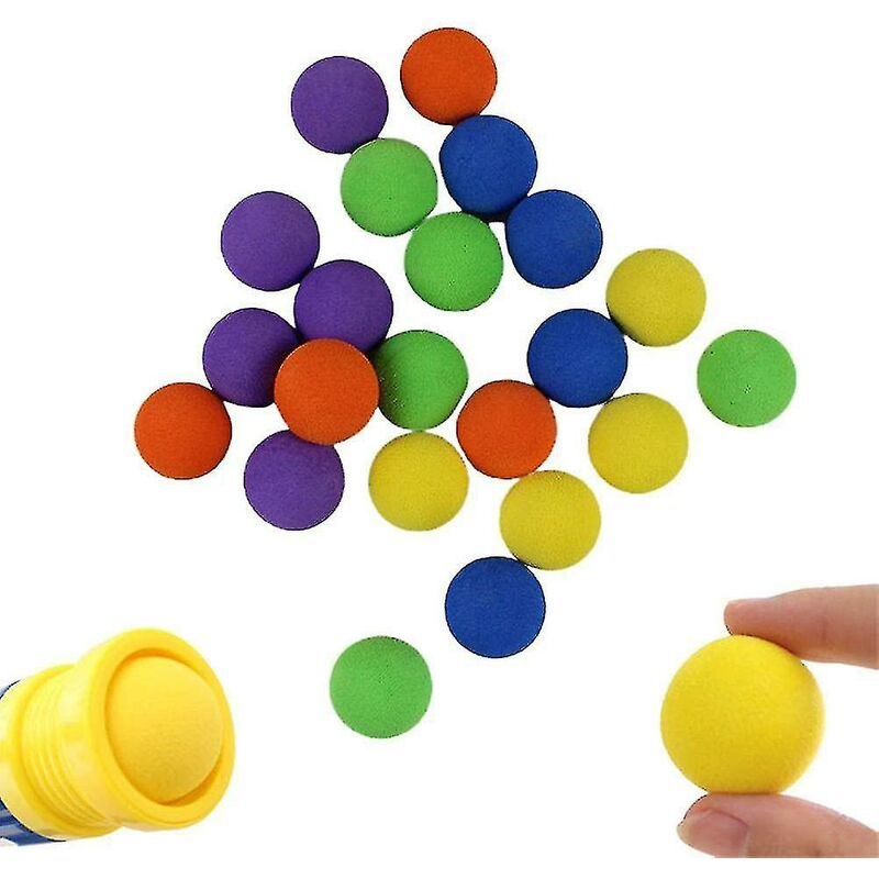 Crea - 100pcs Refill Balls For Air Toy Gun Soft Foam Balls Refill Pack Round Bullet Ball Outdoor Sports Game Refills Blasters Ball