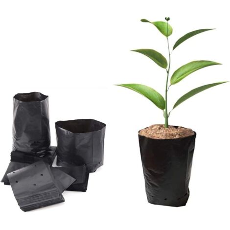 Bourgeon Sac De Culture Respirant 12 Cm Bleu – 2 L Avec Poignées Et Trou De Drainage