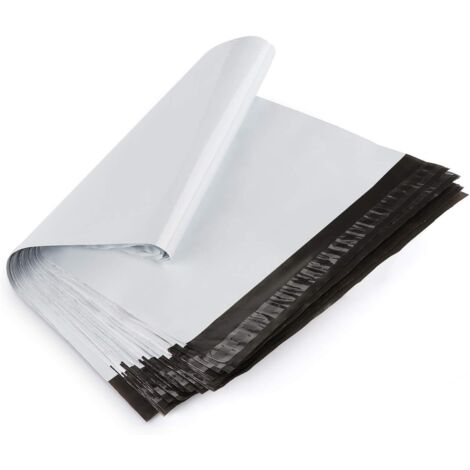 100pcs Sacs d'expédition Plastique 35  45cm Enveloppes Plastique Sacs d'expédition Couleur Blanc Pochettes Postales Imperméable et Indéchirable
