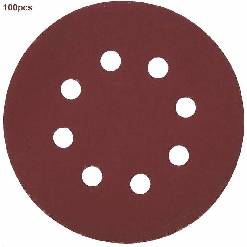 100 Stück Schleifpapier 5 Zoll 8 Löcher Schleifscheiben Rundes Schleifpapier Schleifblatt zum Schleifen Polieren (1200) – Minkurow | 09149769060304