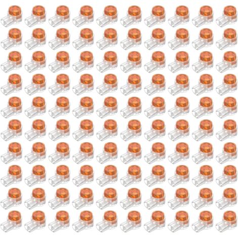 100pcs Scotchlok UY Waterproof Connector, Resin Filled Cable Connectors Wire Clamps for Garden & Outdoor Robotic Lawn Mower