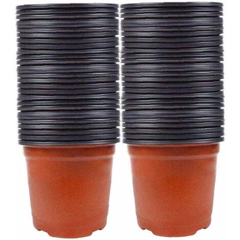 100pcs Seed Pots Nursery Plastic Plants Small Flower Pots Nursery Pot Plastic Pots Seed Starting Pots