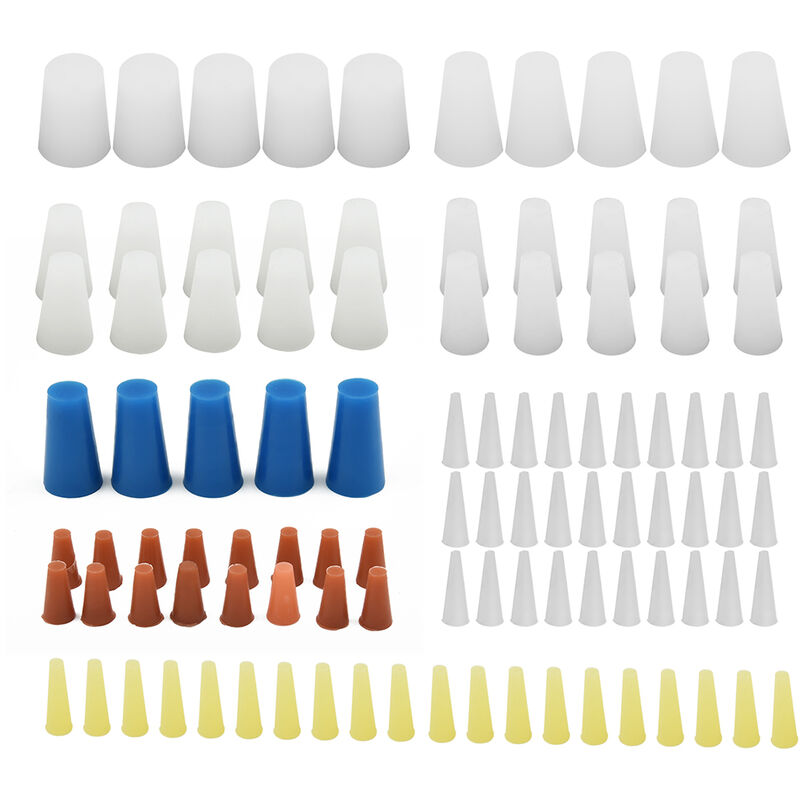 100Pcs Silikon Kegel Stecker Hohe Temp Masking Stecker Pulver Beschichtung Sortiment Kit Zufällige Farbe Auto Zubehör Wartung,CHINA | 04537365613188 100Pcs Silikon Kegel Stecker Hohe Temp Masking Stecker Pulver Beschichtung Sortiment Kit Zufällige Farbe Auto Zubehör Wartung,CHINA | 04537365613188
