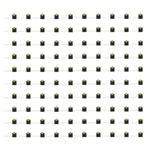 100Pcs Support LED 3mm avec Coude 90° pour Composants de Contrôle Industriel Lumière Jaune