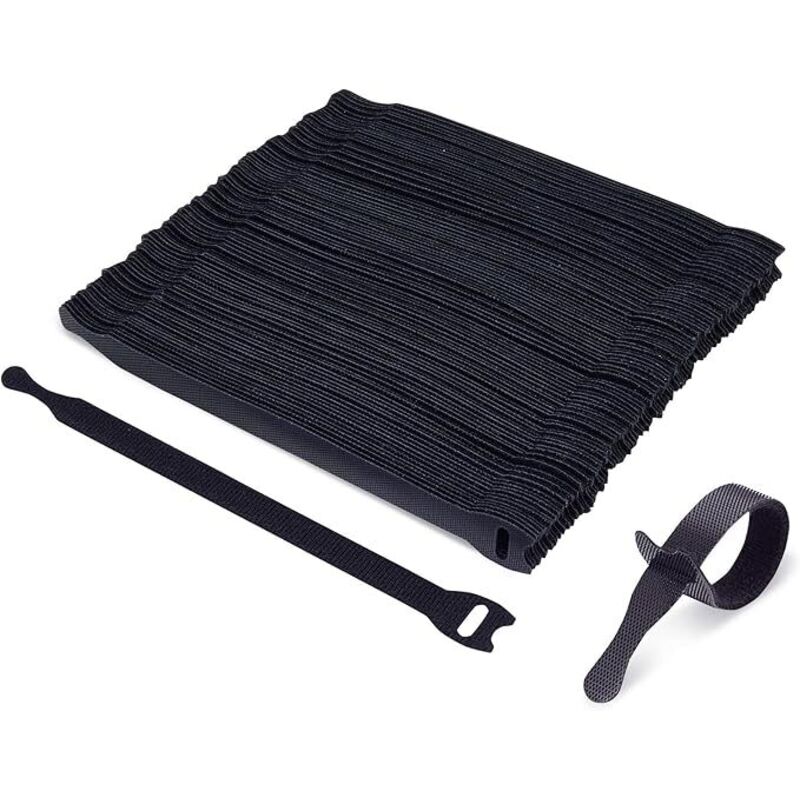 100Pk Attache Câble Collier de Câblage, Trilancer Liens 20cm pour Organiser les Câbles Fins avec Scratch pour une Utilisation au Bureau, à la Maison