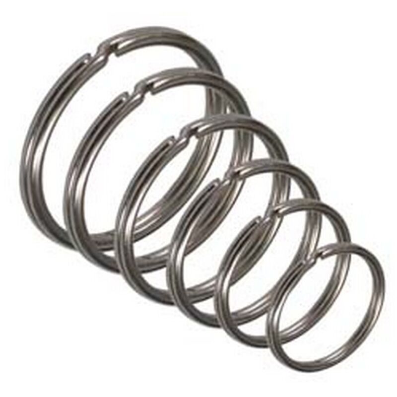 100PZ anello per chiavi in acciaio nichelato