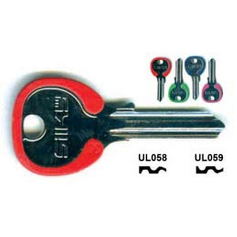 Image of 100PZ chiavi per cilindri universal 5 spine piccole - UL058DZ dx silky 4 colori assortiti