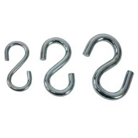 100PZ GANCI AD "S" PER CATENE IN ACCIAIO ZINCATO - n°21 ø mm.5x44