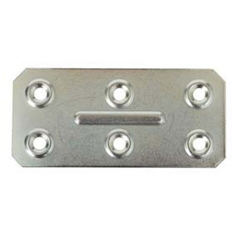 100PZ LASTRINE DI GIUNZIONE RETTANGOLARE 6 FORI - mm.86x40 spessore mm.1