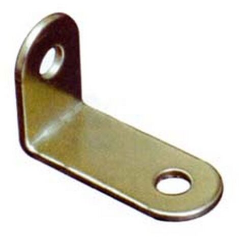 100PZ MENSOLINA REGGIPIANO AD ANGOLO - mm.23,5x34 in acciaio ottonato