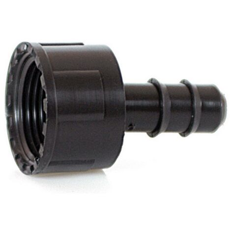 100PZ RACCORDO PORTAGOMMA CON GHIERA PER TUBO IN POLIETILENE  mm. 16x3/4