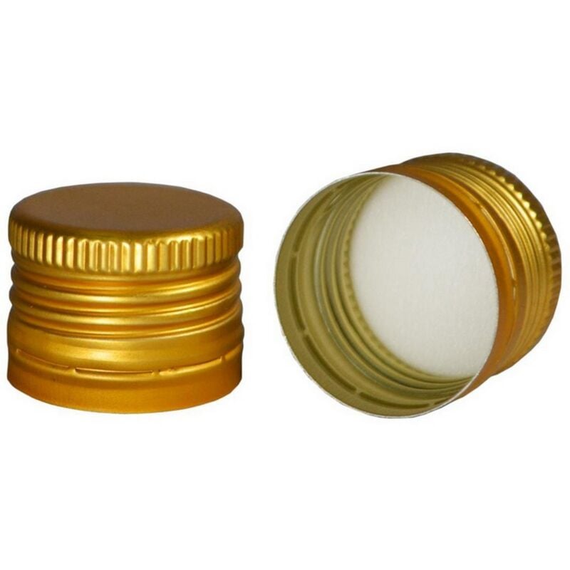 Image of 100pz Tappo A Vite In Alluminio Per Dama In Vetro Mm. 35x18