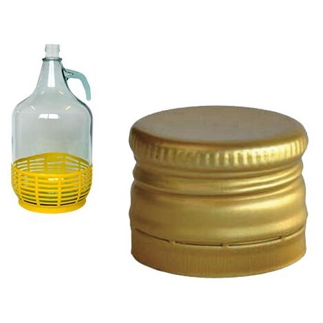 100PZ TAPPO A VITE IN ALLUMINIO PER DAMA IN VETRO mm. 35x18
