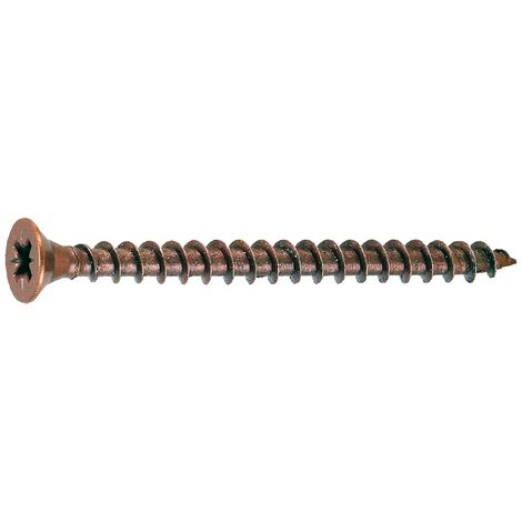 100PZ VITE PER LEGNO T.S.P. BRONZATA TSP mm 6,0 x 100
