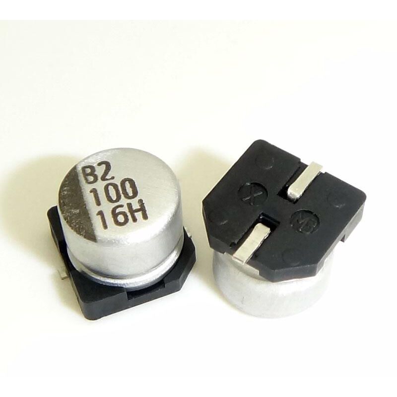 

Condensador Electrolitico SMD 100uF 16Vdc Medidas 6,3x5,mm