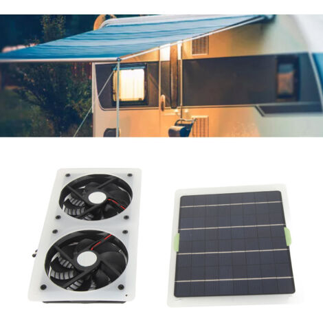 100W 12V Dual Flow Solarventilator für Gewächshaus und Zuhause (tragbar)