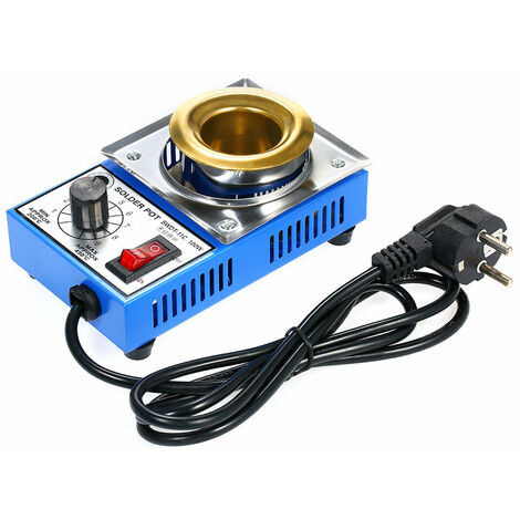 100W 220V 38mm 250g Mini sin plomo soldadura Pot titanio Laminas acero inoxidable soldadura Pot compacto temperatura ajustable de soldadura Bano