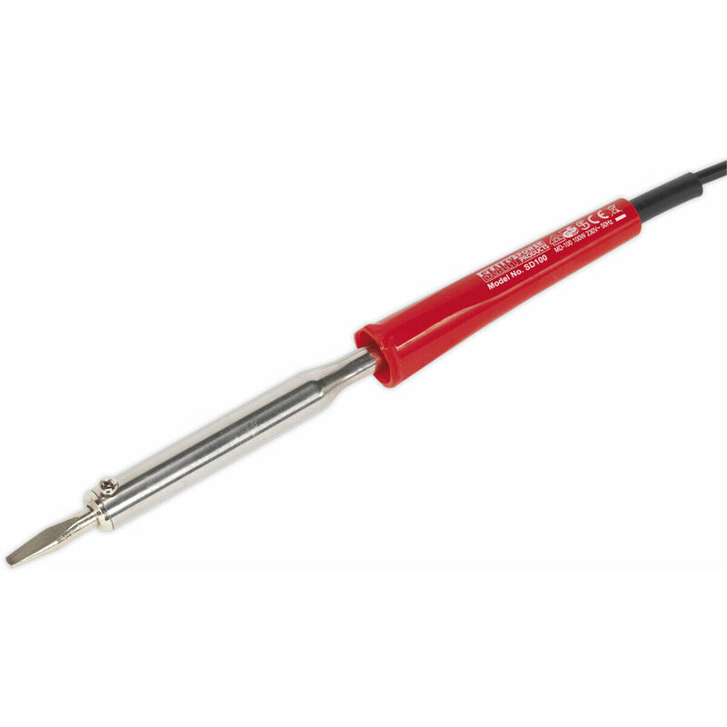 Loops - 100W / 230V Electric Soldering Iron - Insulated Cool Grip For Prolonged Use