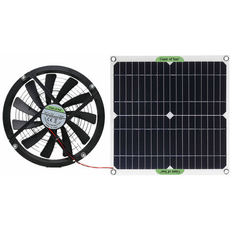 100W Film solaire de panneau solaire en silicium monocristallin 12V 10 pouces Mini ventilateur d'extraction solaire