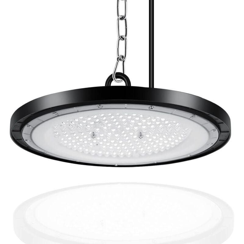 100W flying saucer light, 10000LM indoor floodlight, 6500K ultra-thin industrial flying saucer light, IP65 industrial indoor lighting workshop light,