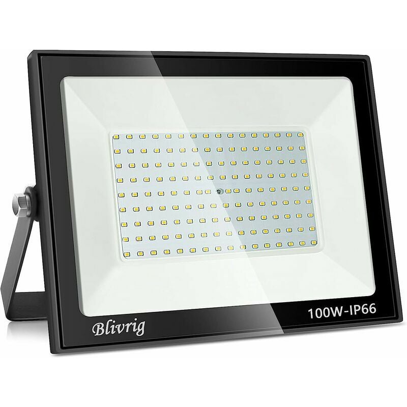 100W LED-Außenstrahler warmweiße Beleuchtung 3000K, 10000lm LED-Außenstrahler IP66 wasserdicht Wand Decke Boden, für Terrasse, Patio, Wege, Stadien, | 07634061622265