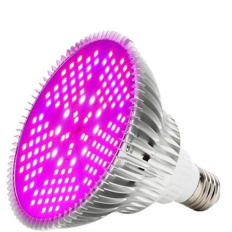 100W LED Wachstumsampulle mit Vollspektrum, 150 LED Pflanzenlicht für Pflanzen mit E27 Sockel, Indoor Pflanzen, Blumenkultivierung, Gewächshaus und Gartenbeleuchtung